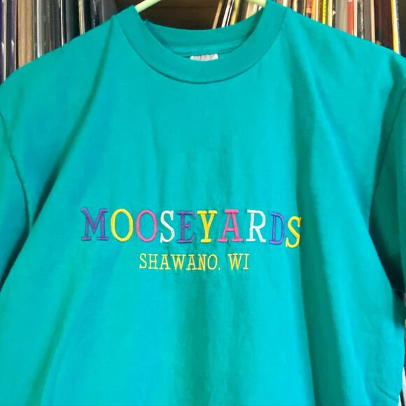Vintage Mooseyards Shawano Wisconsin Embroidered Shirt Women's Large 90s 2000s - Picture 3 of 7